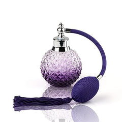Vintage Crystal Perfume Spray Bottle 100ml with Long Tassel