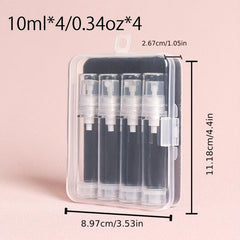 4pcs 10ml Airless Pump Lotion & Spray Bottle