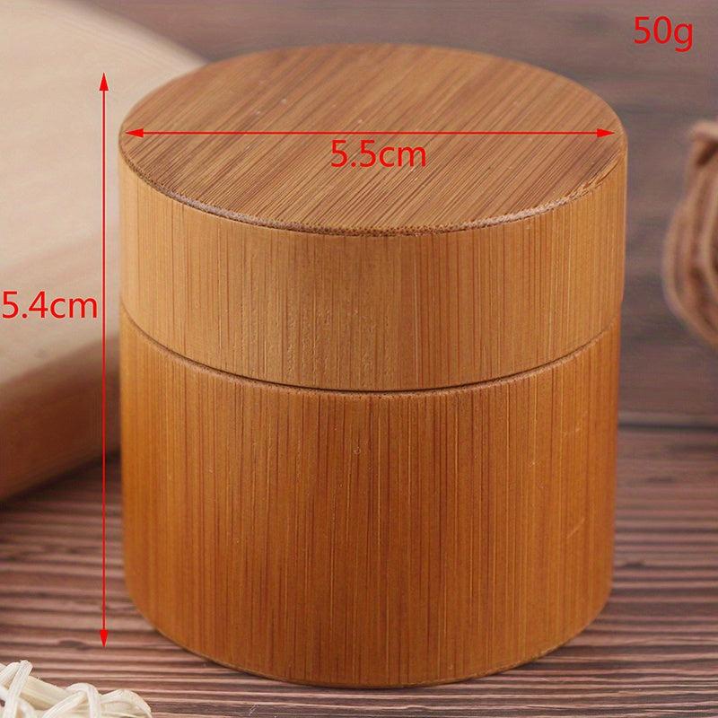 Mini Bamboo Cosmetic Jar for Travel and DIY Makeup Samples