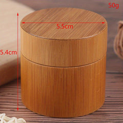 Mini Bamboo Cosmetic Jar for Travel and DIY Makeup Samples