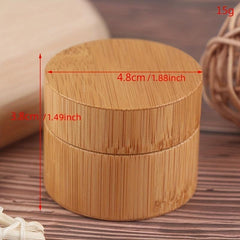 Mini Bamboo Cosmetic Jar for Travel and DIY Makeup Samples