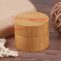 Mini Bamboo Cosmetic Jar for Travel and DIY Makeup Samples