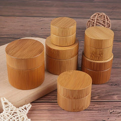Mini Bamboo Cosmetic Jar for Travel and DIY Makeup Samples