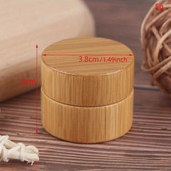 Mini Bamboo Cosmetic Jar for Travel and DIY Makeup Samples