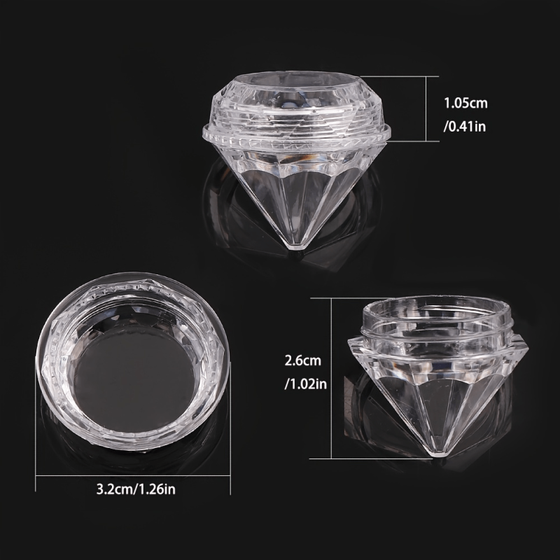 10pcs Clear Cream Box Jars Empty Cosmetic Container with Lid