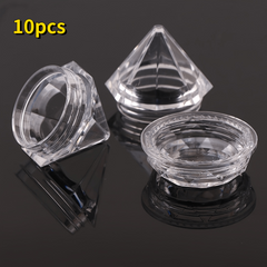 10pcs Clear Cream Box Jars Empty Cosmetic Container with Lid