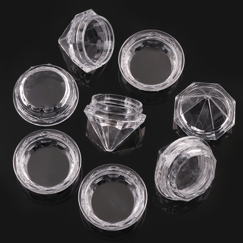 10pcs Clear Cream Box Jars Empty Cosmetic Container with Lid
