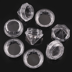 10pcs Clear Cream Box Jars Empty Cosmetic Container with Lid