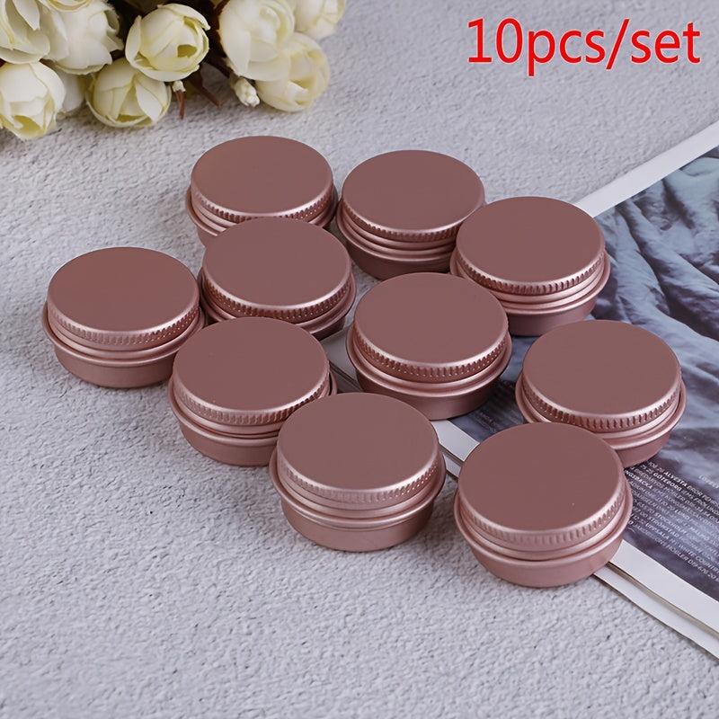 10ps Refillable Aluminum Pot Jars Cosmetic Containers With Lid