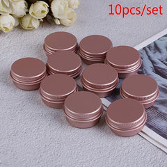 10ps Refillable Aluminum Pot Jars Cosmetic Containers With Lid