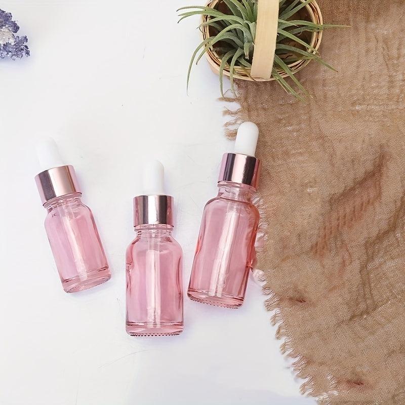 10ml Pink Eye Dropper Bottles Leakproof Essential Oils Bottle