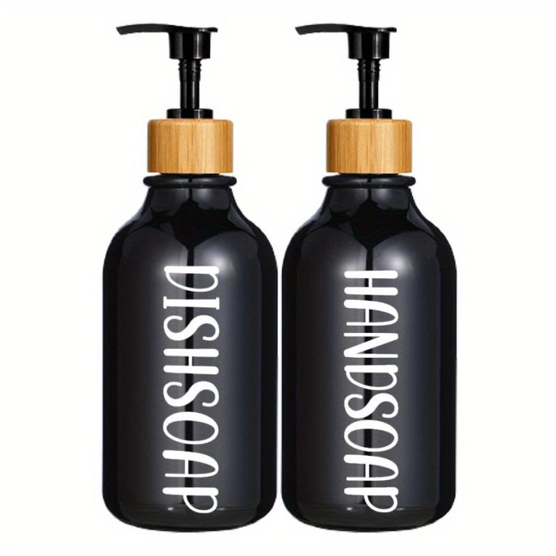 500ml Lotion & Soap Dispenser Set for Kitchen Sink, Countertop Decorative Bottle