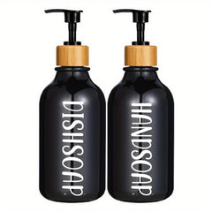 500ml Lotion & Soap Dispenser Set for Kitchen Sink, Countertop Decorative Bottle