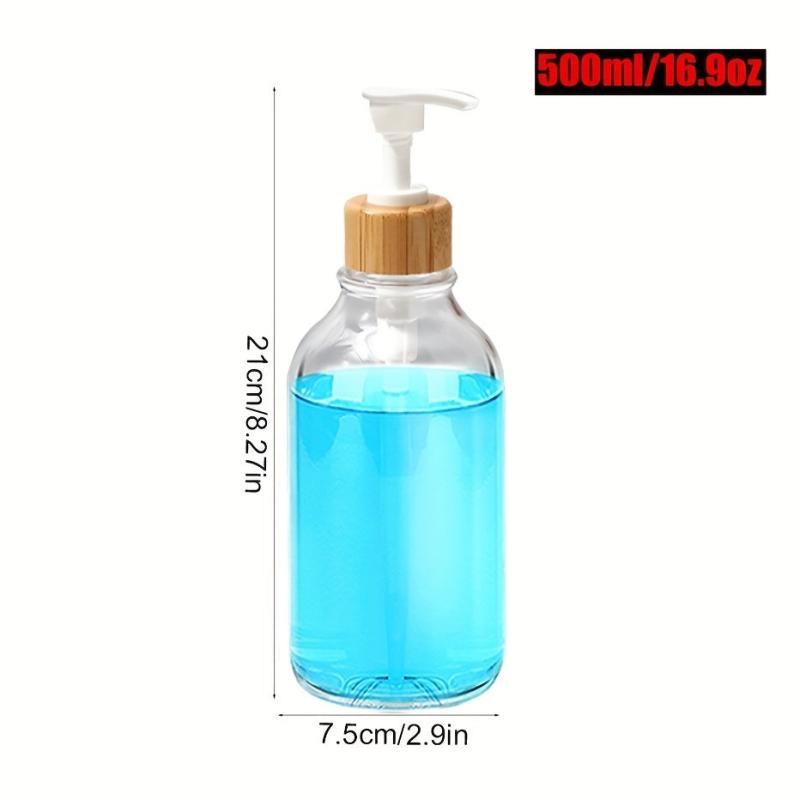 500ml Lotion & Soap Dispenser Set for Kitchen Sink, Countertop Decorative Bottle