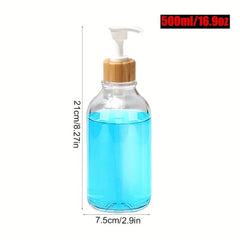 500ml Lotion & Soap Dispenser Set for Kitchen Sink, Countertop Decorative Bottle