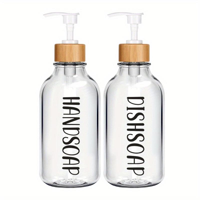 500ml Lotion & Soap Dispenser Set for Kitchen Sink, Countertop Decorative Bottle