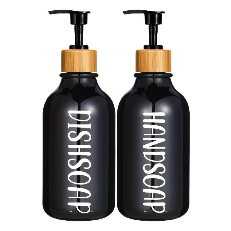 500ml Lotion & Soap Dispenser Set for Kitchen Sink, Countertop Decorative Bottle