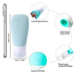 Travel Bottle Toiletries Containers Leak Proof Squeezable Silicone Tubes