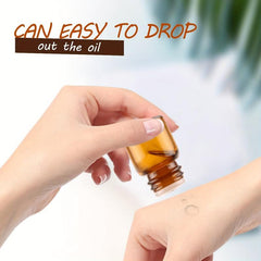 100pcs 1ml Amber Glass Mini Vials with Orifice Reducers and Caps