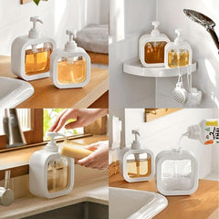 300-500ML Plastic Refillable Soap Dispenser Bottle with Pump