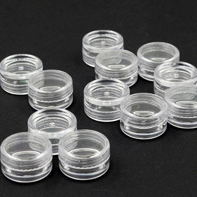 50pcs Clear Cream Jar Mini Cosmetic Bottles for Nail Polish Skincare and More