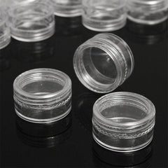 50pcs Clear Cream Jar Mini Cosmetic Bottles for Nail Polish Skincare and More