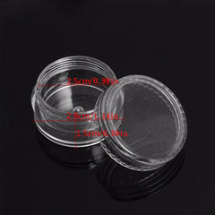 50pcs Clear Cream Jar Mini Cosmetic Bottles for Nail Polish Skincare and More