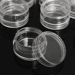 50pcs Clear Cream Jar Mini Cosmetic Bottles for Nail Polish Skincare and More