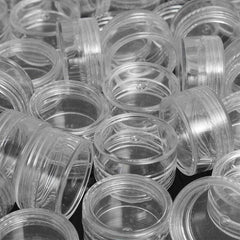 50pcs Clear Cream Jar Mini Cosmetic Bottles for Nail Polish Skincare and More