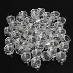 50pcs Clear Cream Jar Mini Cosmetic Bottles for Nail Polish Skincare and More