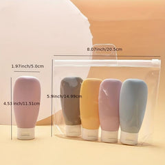 4pcs Travel Bottles Set Refillable Cosmetic Containers for Toiletries