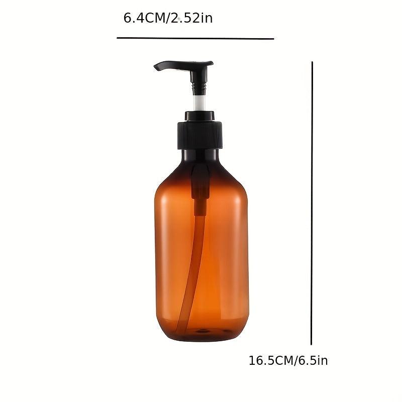 4pcs 300ml Pump Bottles Dispenser Portable Shampoo Lotion Hand Pump Bottle