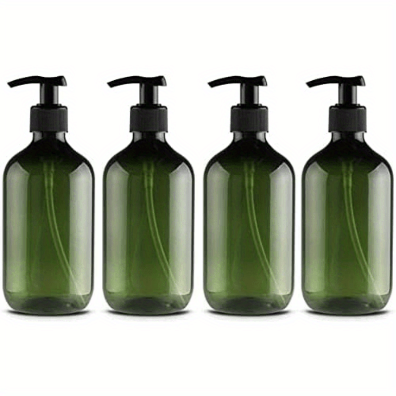 4pcs 300ml Pump Bottles Dispenser Portable Shampoo Lotion Hand Pump Bottle