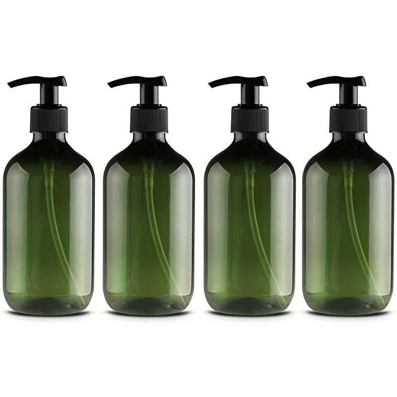 4pcs 300ml Pump Bottles Dispenser Portable Shampoo Lotion Hand Pump Bottle