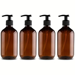 4pcs 300ml Pump Bottles Dispenser Portable Shampoo Lotion Hand Pump Bottle