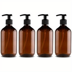 4pcs 300ml Pump Bottles Dispenser Portable Shampoo Lotion Hand Pump Bottle