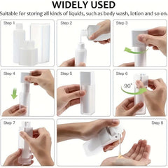 Airless Pump Bottle Travel Size Cosmetic Dispenser 15ML-50ML
