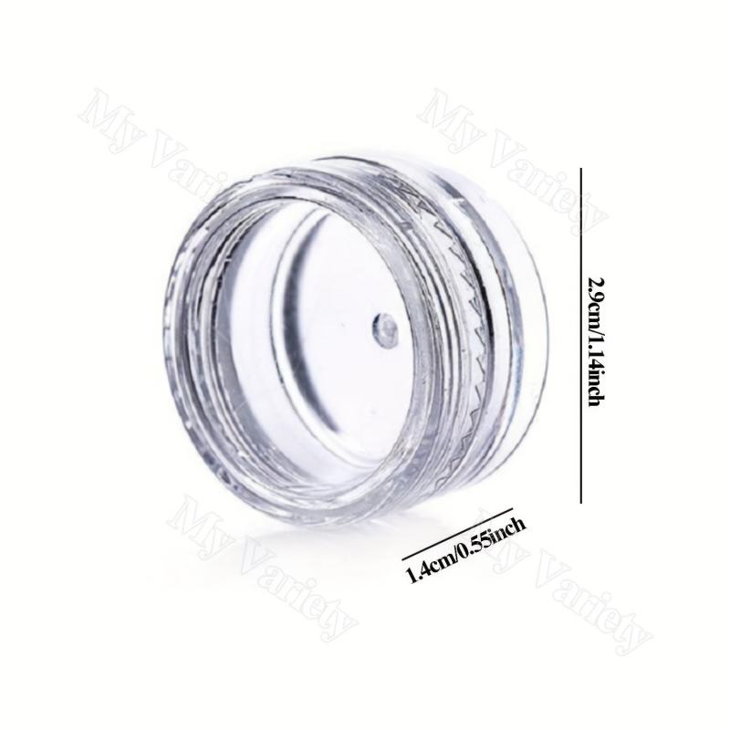 50pcs 3ml Cosmetic Sample Container with Screw Cap Lid