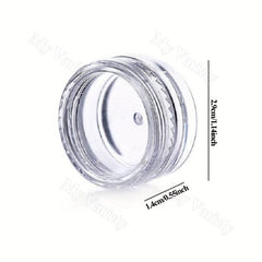 50pcs 3ml Cosmetic Sample Container with Screw Cap Lid