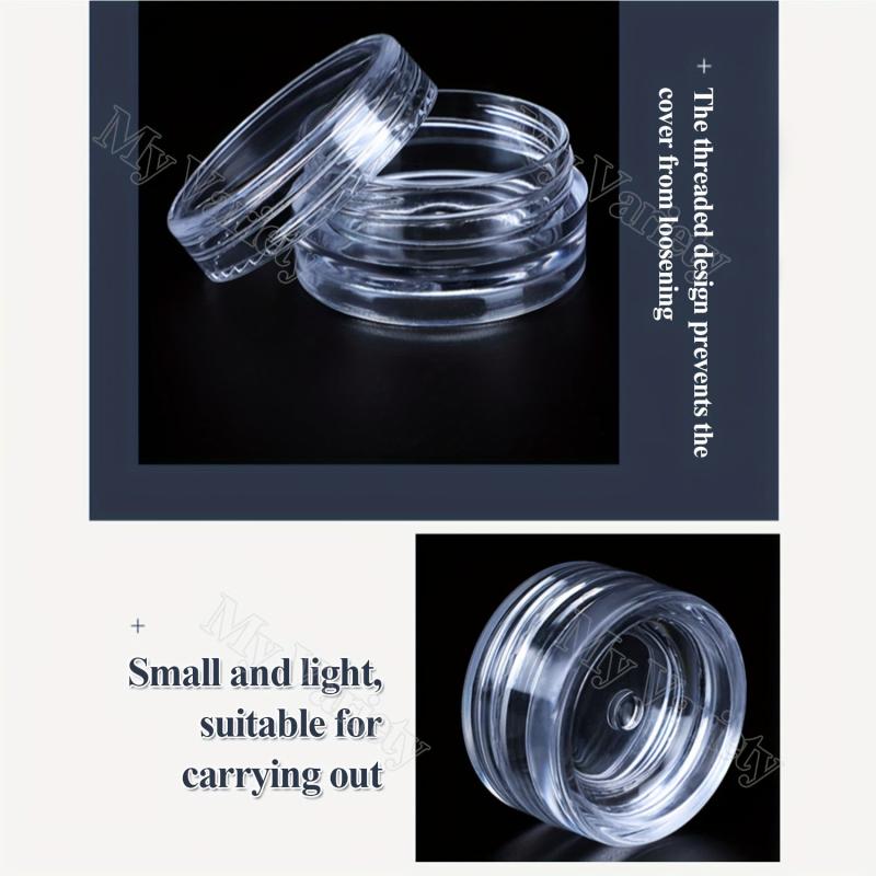 50pcs 3ml Cosmetic Sample Container with Screw Cap Lid