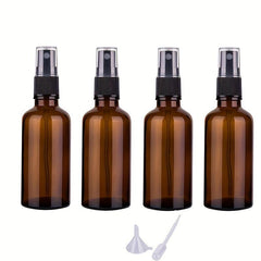 4pcs Amber Glass Spray Bottles 50ml 1.7oz Mini