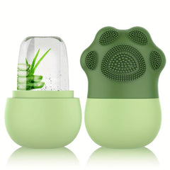 Silicone Ice Roller For Face With Face Cleaning Brush Puffiness Relief