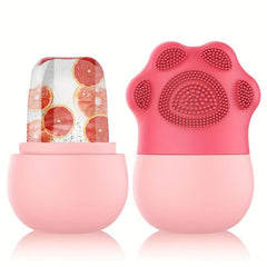 Silicone Ice Roller For Face With Face Cleaning Brush Puffiness Relief