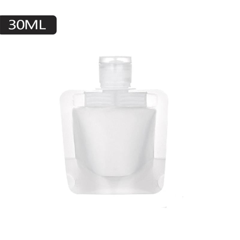 10 pcs Portable Flat Pouch with Paste Bottle Travel Clear Plastic Empty Bag