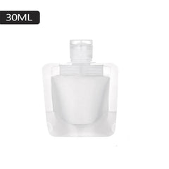 10 pcs Portable Flat Pouch with Paste Bottle Travel Clear Plastic Empty Bag