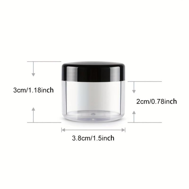 20 Pcs Round Pot Jars Plastic Cosmetic Containers w/ Lid 20ml 0.7oz