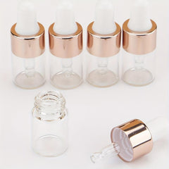 5 Mini Glass Dropper Bottles for Oils 2ml/5ml