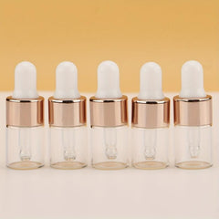 5 Mini Glass Dropper Bottles for Oils 2ml/5ml