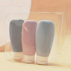 3Pcs Travel Bottles Refillable Squeeze Pouch Leakproof Portable Cosmetic Bottles
