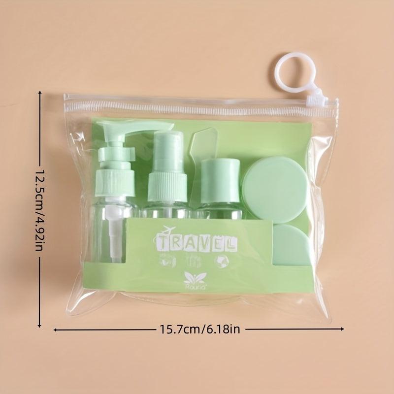 Portable Toiletry Containers Set Leak Proof Travel Bottles Kit Clear Set Of 5
